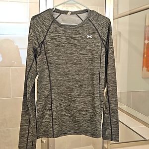 EUC Under Armour Women's Heathered Gray Running Long sleeve(for colder weather)